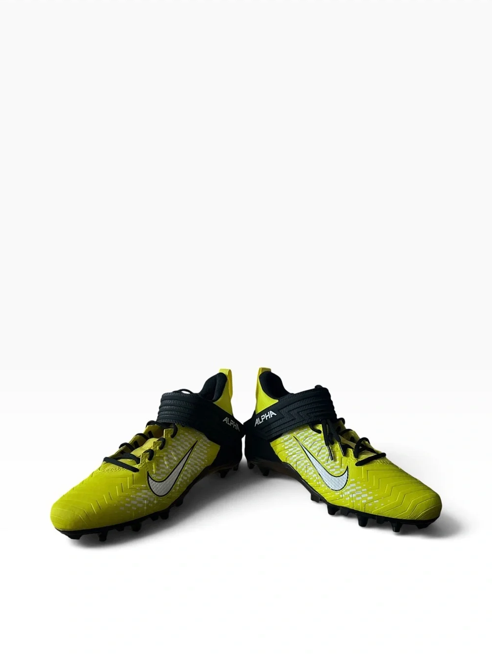 Nike Alpha Cleats in Neon Yellow and Black